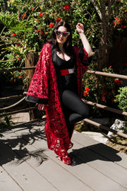 Ouvrir Couture Jacket "Red Embroidered Lace"