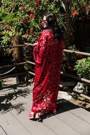 Ouvrir Couture Jacket "Red Embroidered Lace"