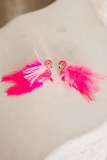 Feathered Flamingo Earrings