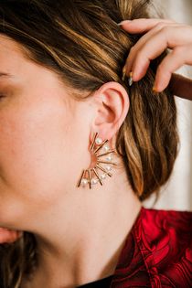 Golden Pearls Earrings