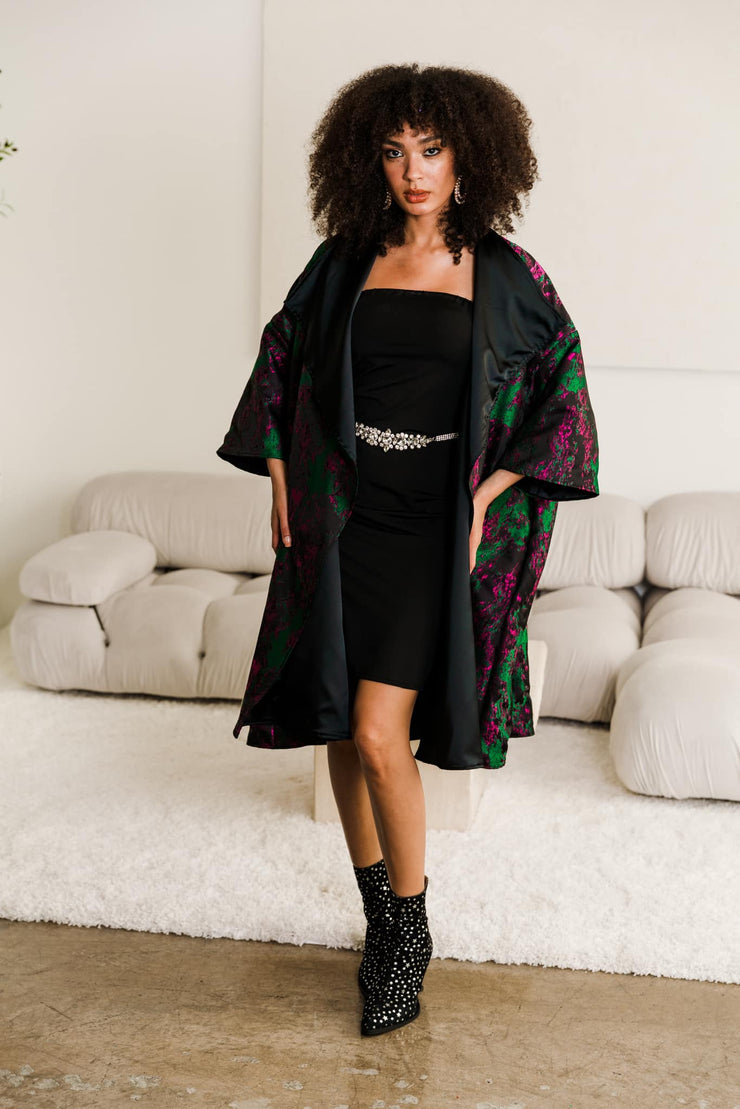 "Maometto" Reversible Opera Coat (Pink & Green)