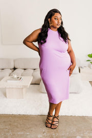 Grommet Knit Dress (Lavender)