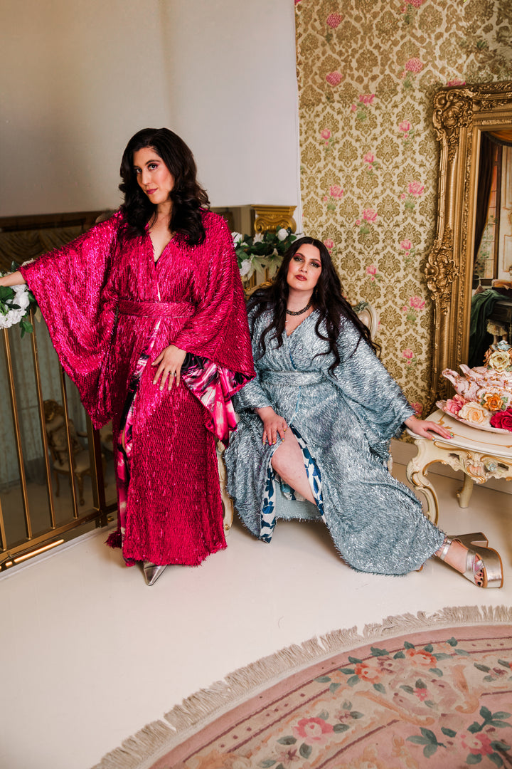 Runway Bohémienne Kimono Robe in “Briana” (Pink)