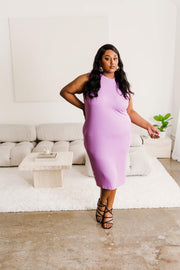 Grommet Knit Dress (Lavender)