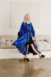 Parisian Coat in "Maometto" (Blue and Purple)