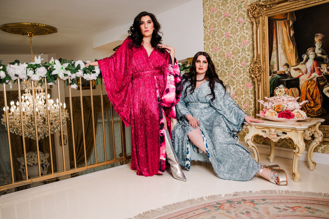 Runway Bohémienne Kimono Robe in “Briana” (Pink)