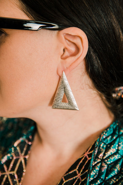 Hollow Triangle Earrings