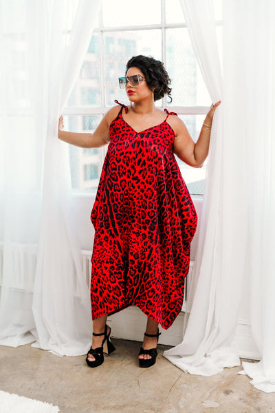 "V is for Vinnik" Dress  "Red Leopard"