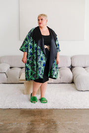 Reversible Opera Coat in "Daphne"  (Blue)