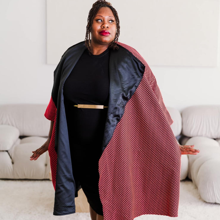 Reversible Opera Coat in "Cosi fan tutte" (Coral)