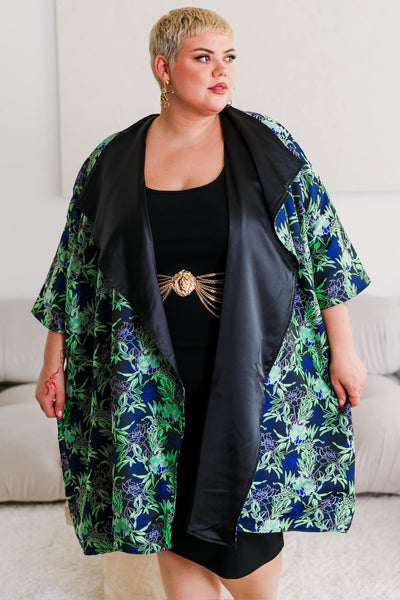 Reversible Opera Coat in "Daphne"  (Blue)