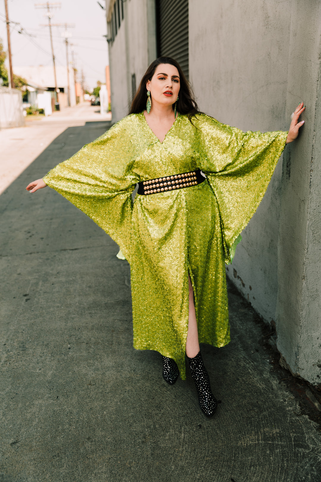 Runway Bohémienne Kimono Robe in “Brat Sequin”