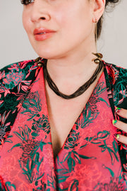 Escape From Paris: Black Chain Ten Row Necklace