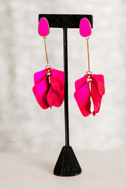 Hanging on a Thread Earrings (Metallic Pink)