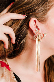 Butterfly Fringe Earrings