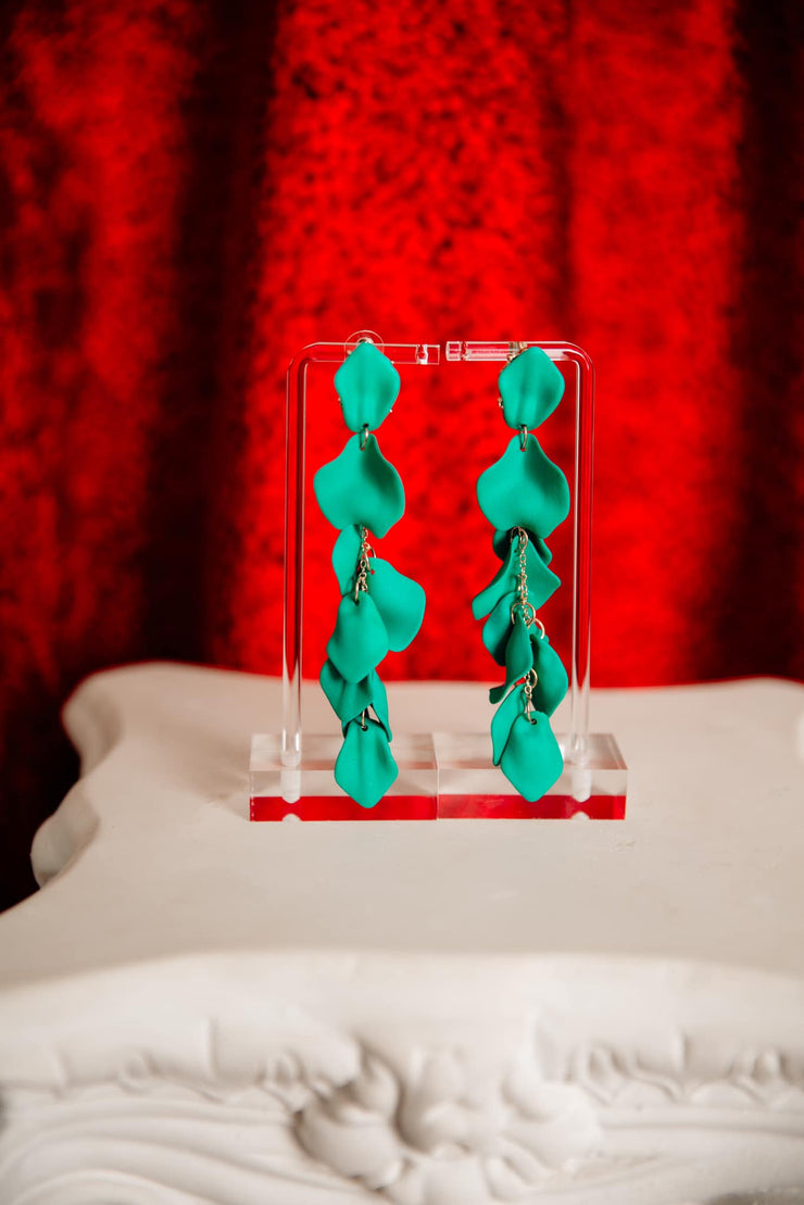 Go With The Flower Earrings (Turquoise)