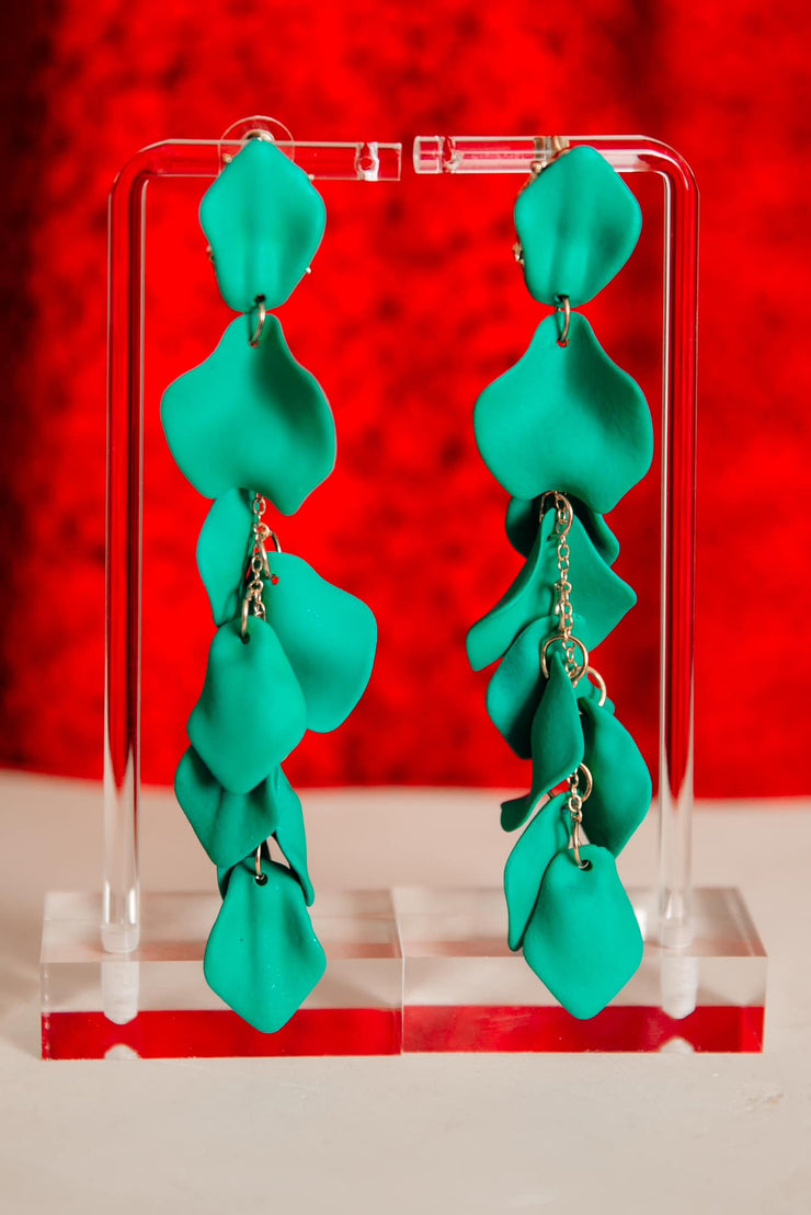 Go With The Flower Earrings (Turquoise)