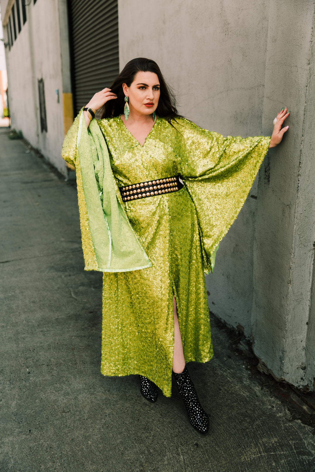Runway Bohémienne Kimono Robe in “Brat Sequin”