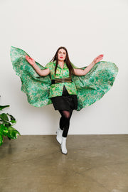 Jacquard Jape in "Flight (Green)"