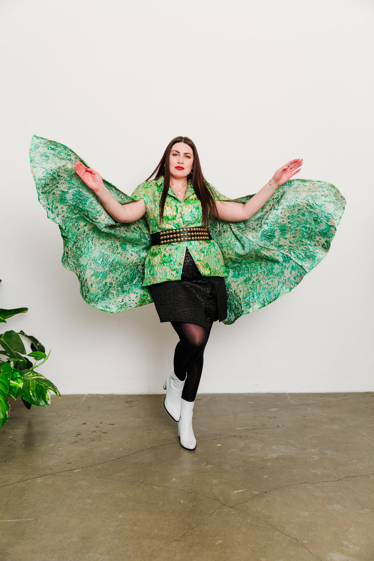 Jacquard Jape in "Flight (Green)"