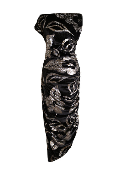 Seconda Donna Dress “Foiled Flower Velvet”