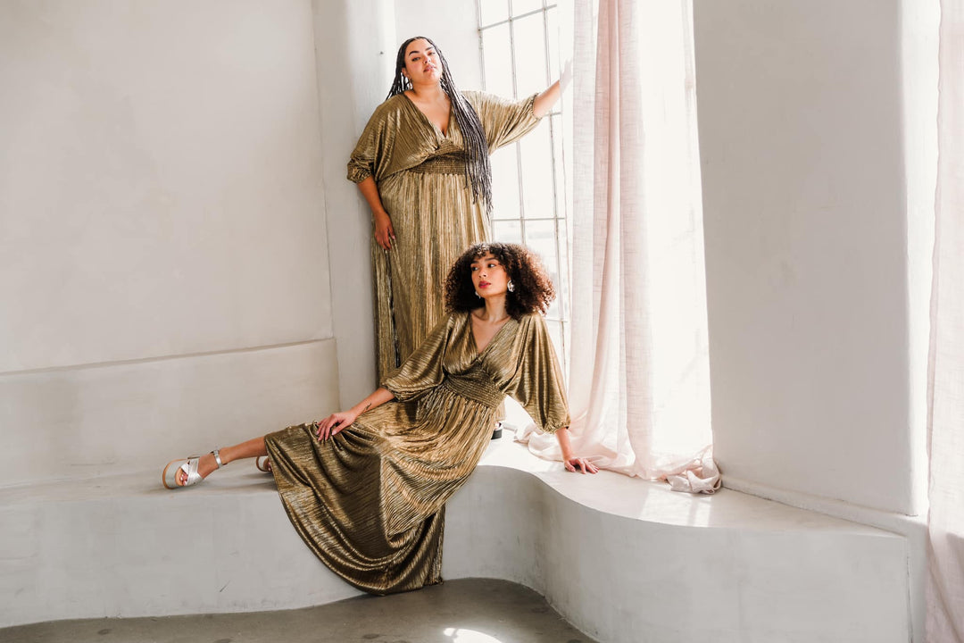 Colla Voce Dress in “Liquid Gold”