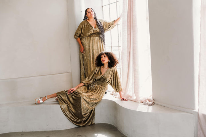 Colla Voce Dress in “Liquid Gold”
