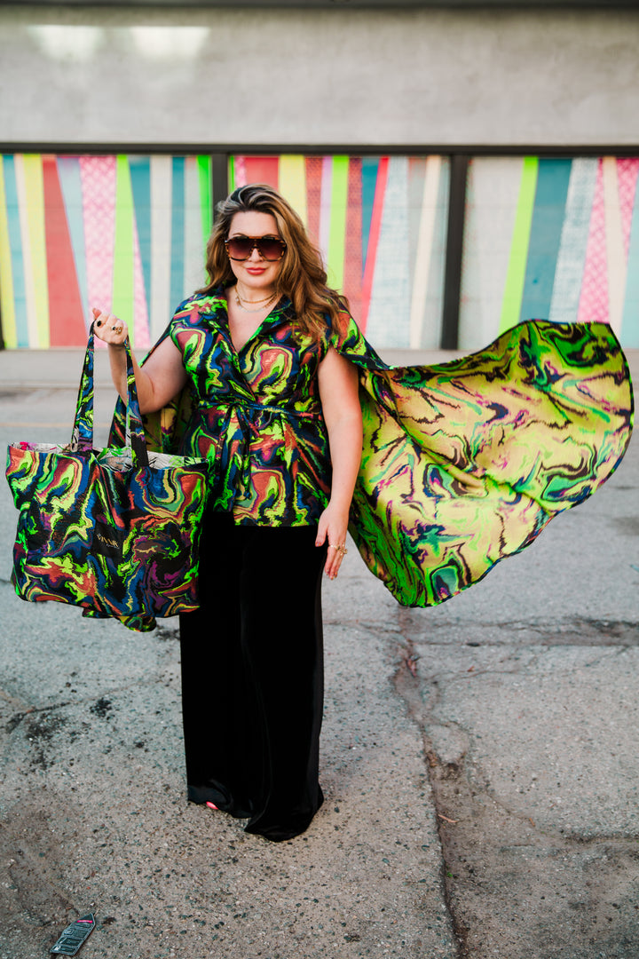 Flip Side Tote Bag in "Brat Marble"