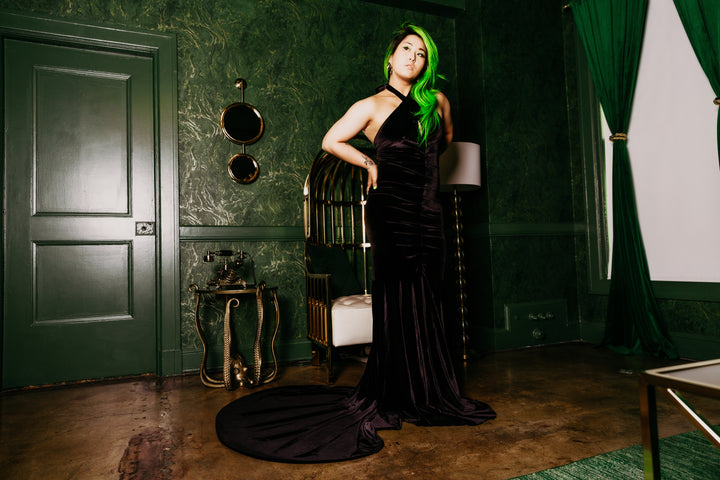 The Hollywood Gown in "Black Velvet"