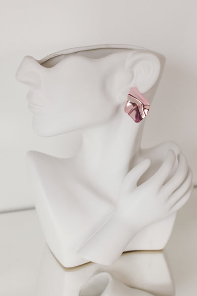 Amour Collection: Mini Petal Earrings (Pink)
