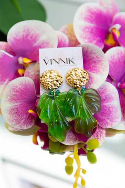 Monstera Leaf Earrings