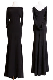 Elegownza Cowl Back Gown (Black)