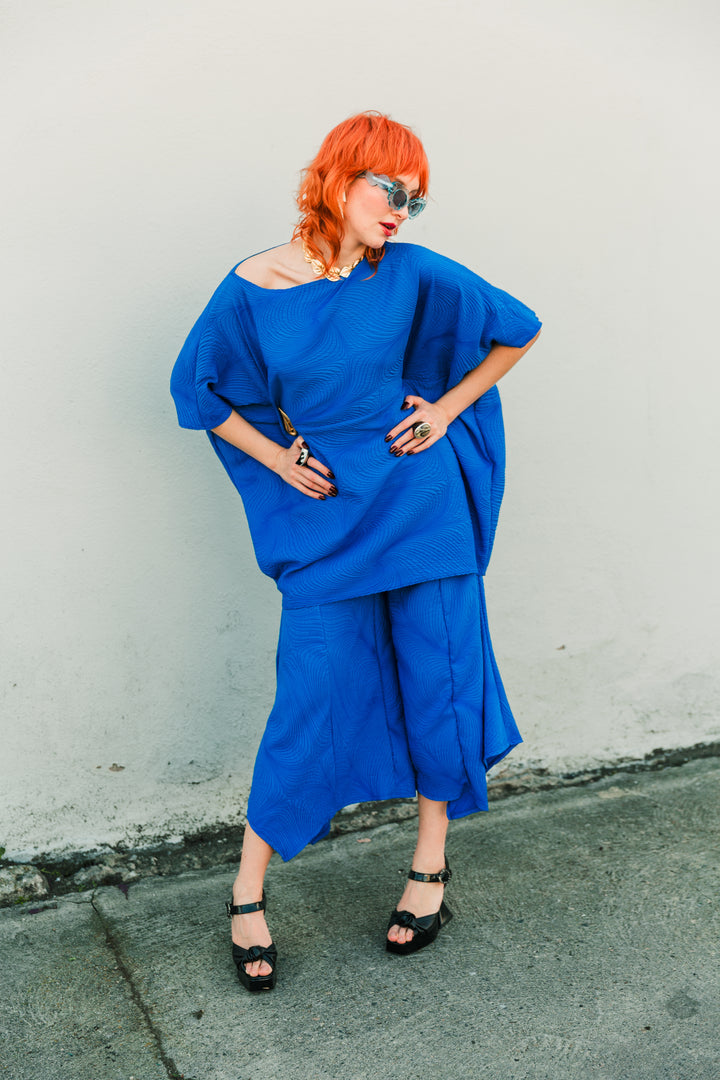 Slink Pants "Spiral Quilt" (Blue)