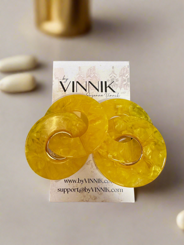 Modern Art Earrings (Citrine)