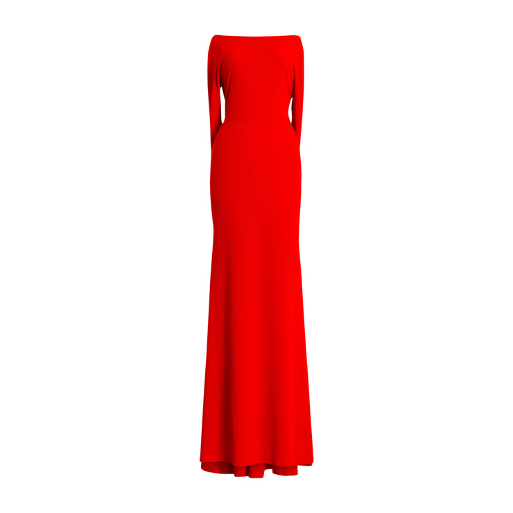 Elegownza Cowl Back Gown (Red)