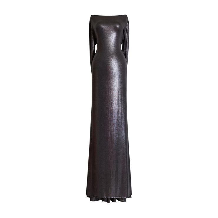 Elegownza Cowl Back Gown (Hematite)