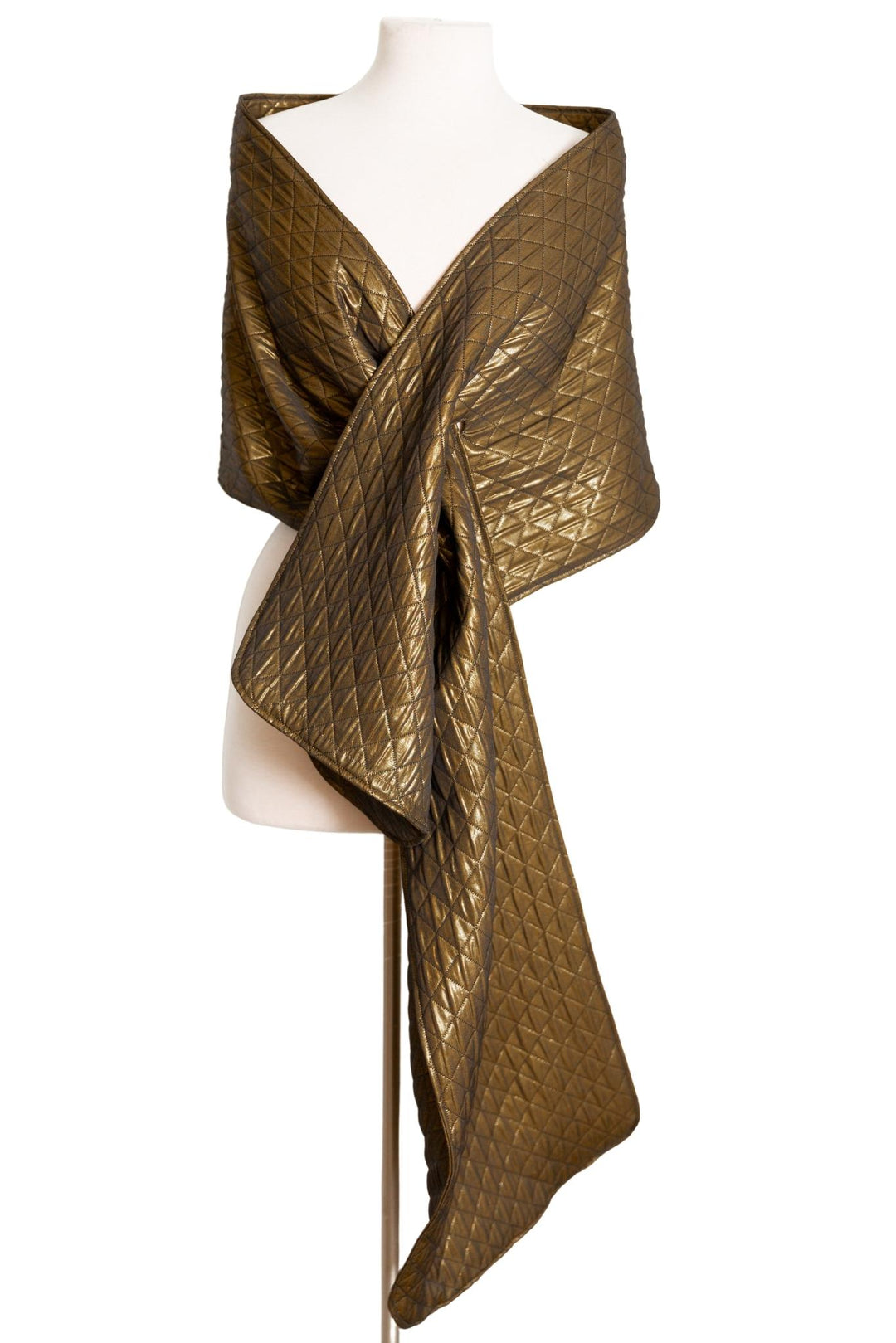 Operetta Wrap in "Gold Quilt”
