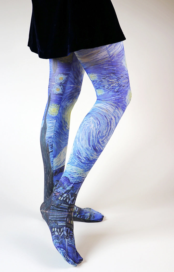The Starry Night by Van Gogh Printed Tights