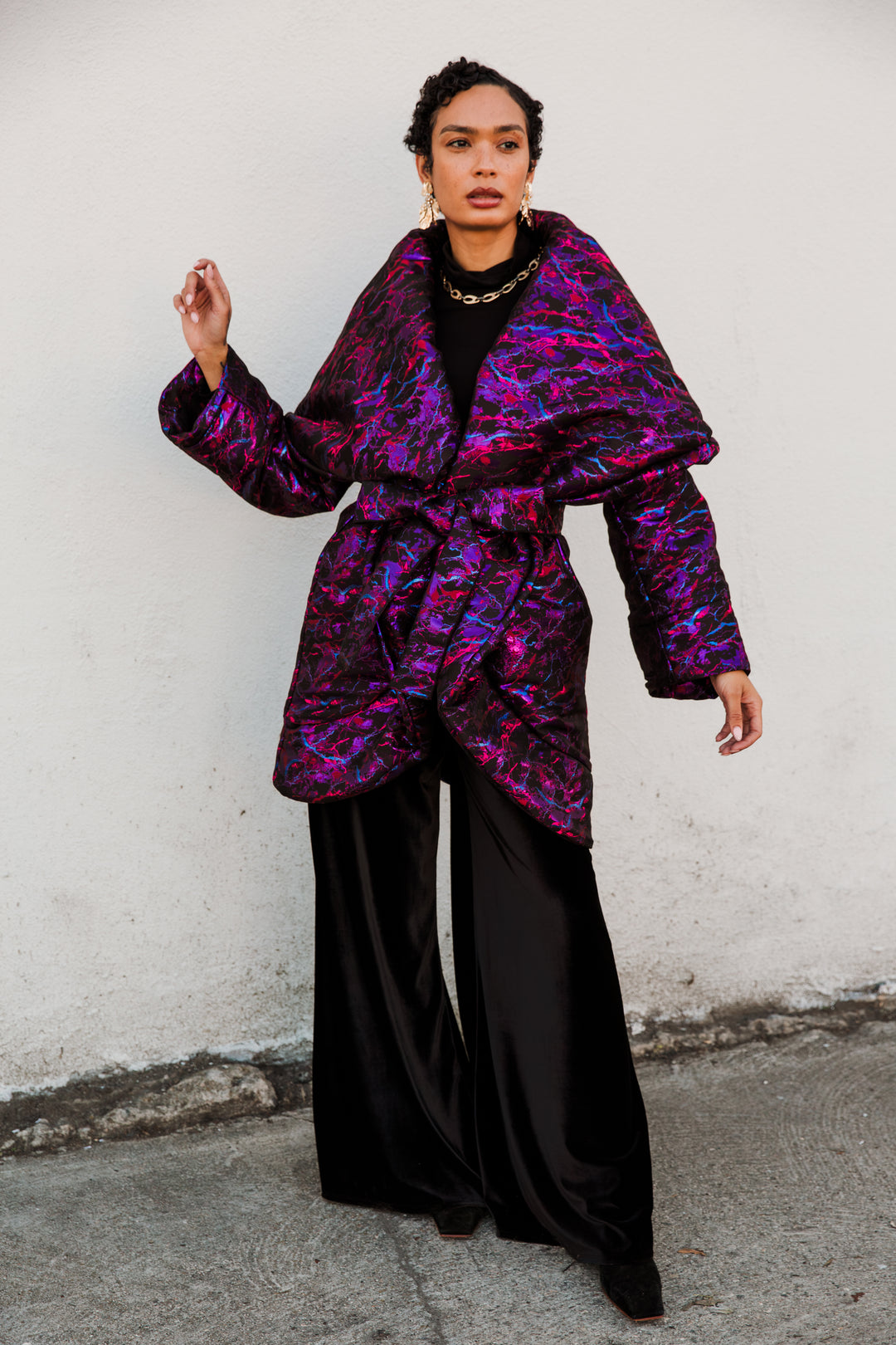 Cocoon Coat in "Brunette"