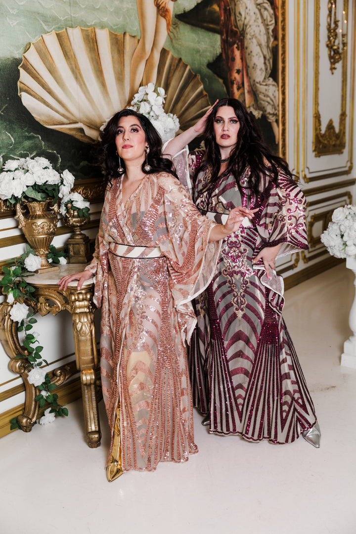 Runway Bohémienne Kimono Robe in “Aphrodite” (Garnet)