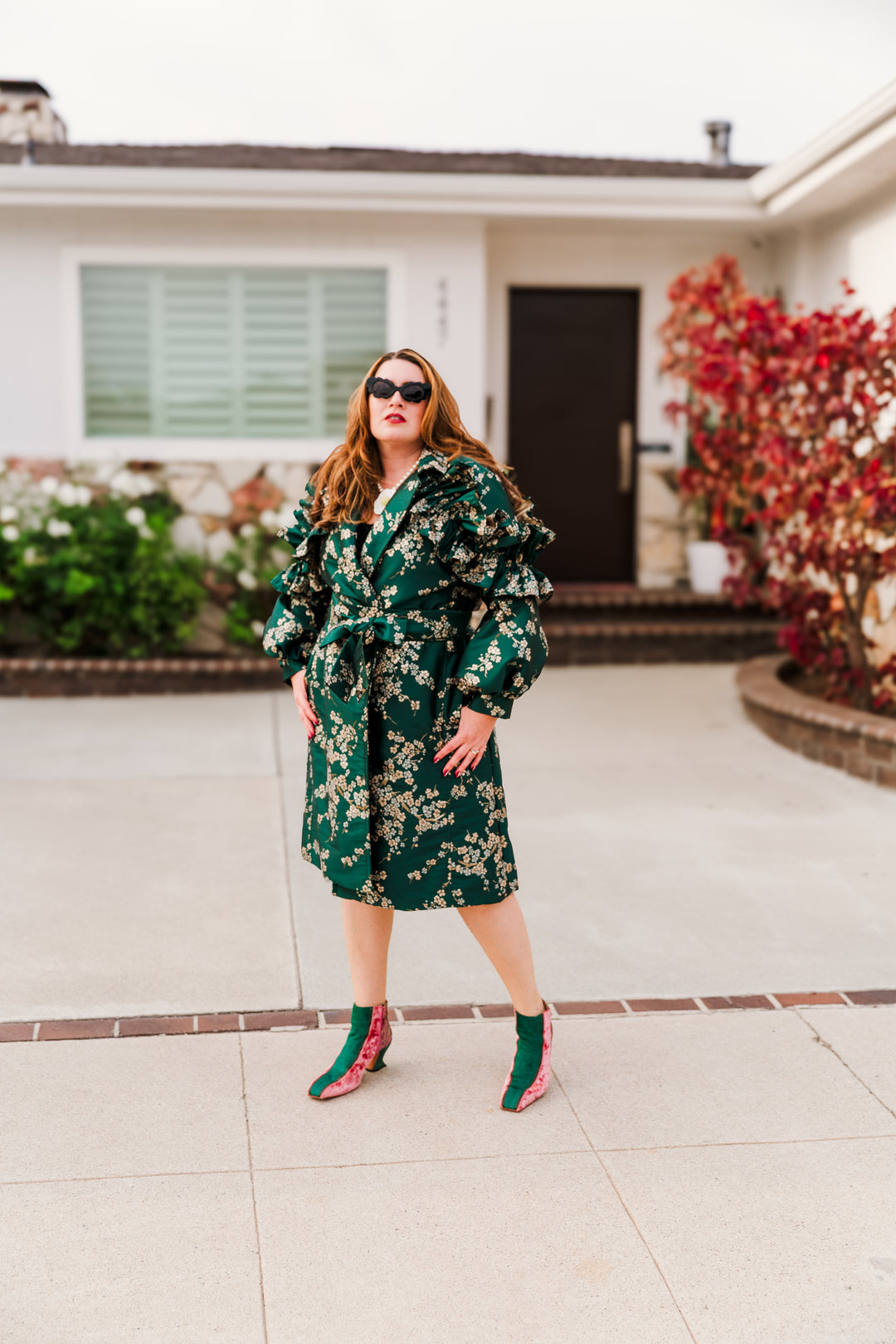 Ruffle Trench Coat in “Madama Butterfly”