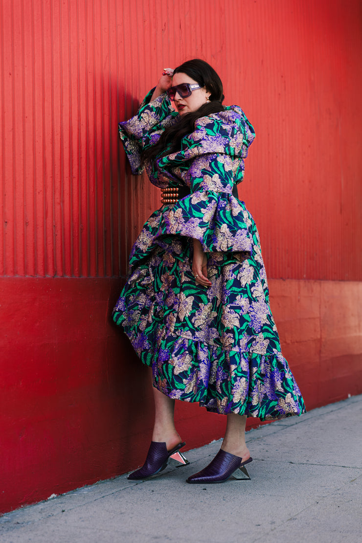 Manhattan Opera Coat in "WTF Flower" (Purple)