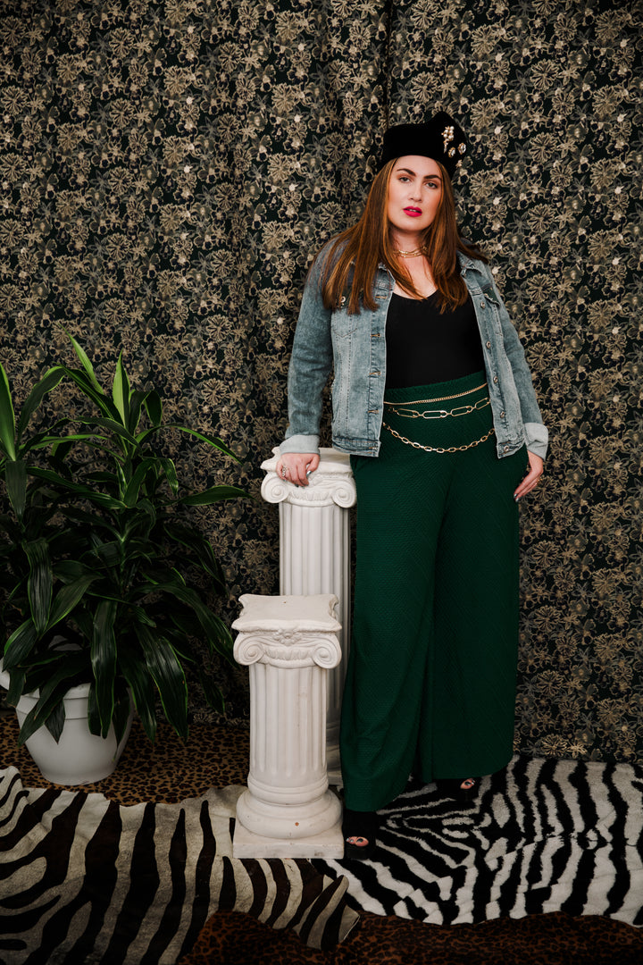 Muse Pants in “Dots" (Spruce)