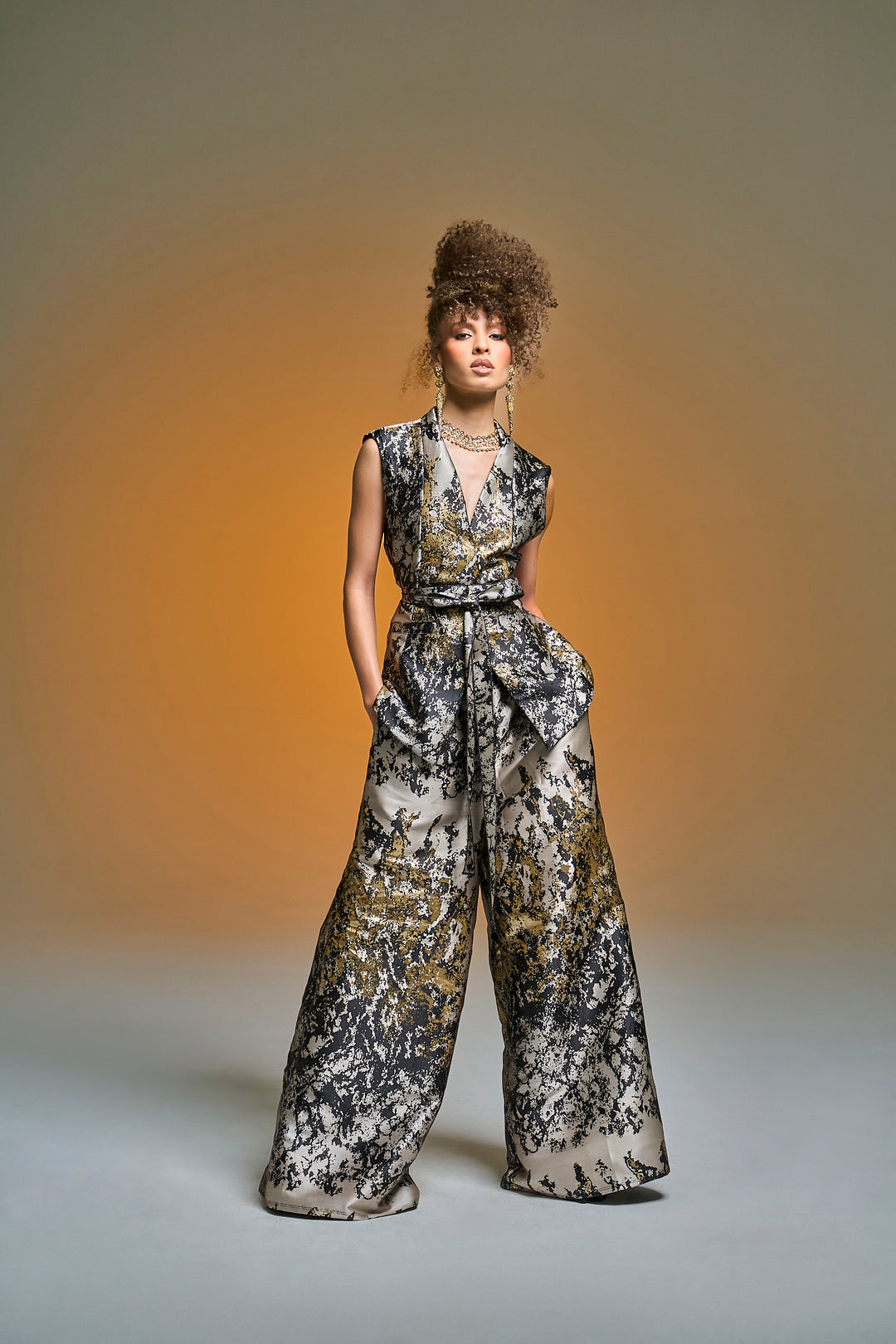 Lusso Jacquard Waistcoat in "Elektra"