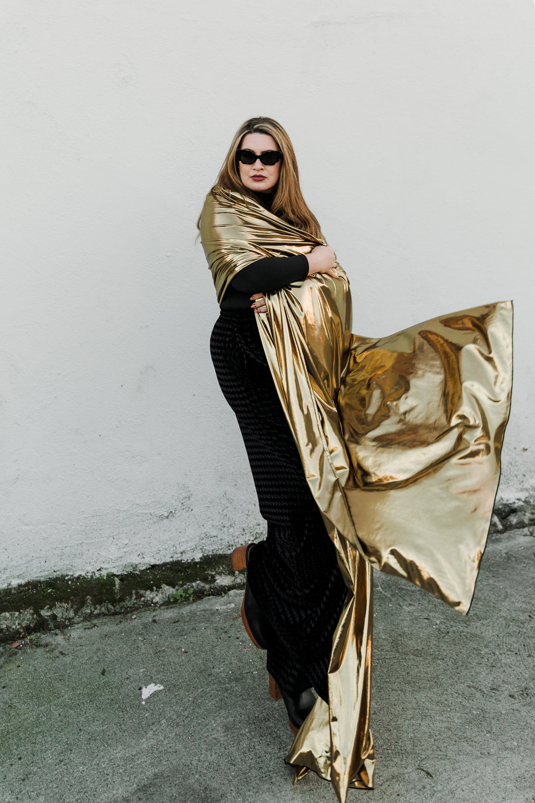 Blanket Scarf in "Disco Fever" (Gold)