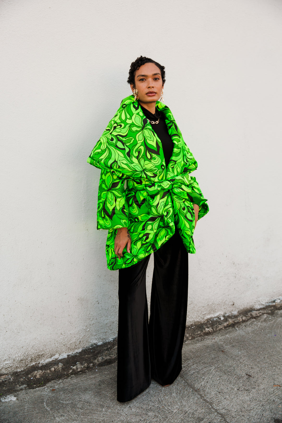 Cocoon Coat in "Verdi"