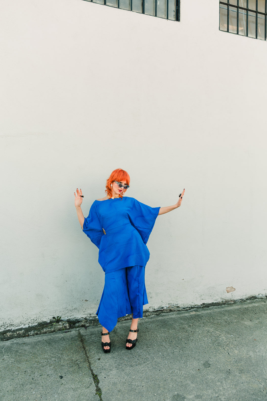 Slink Pants "Spiral Quilt" (Blue)