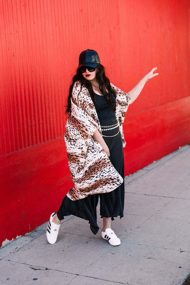 Coloratura Cape in "Neutral Animal Print"