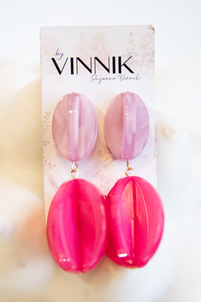3D Earrings (Pink)
