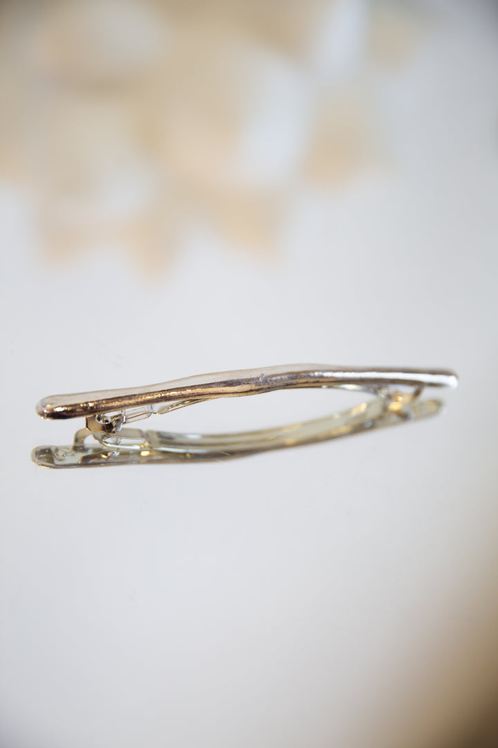 Long Metallic Barrette (Gold & Silver)